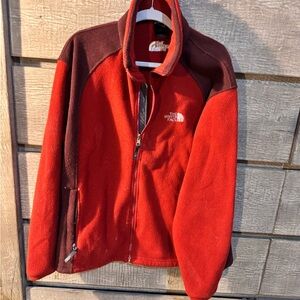 The North Face Men's Red and Dark Brown Jacket